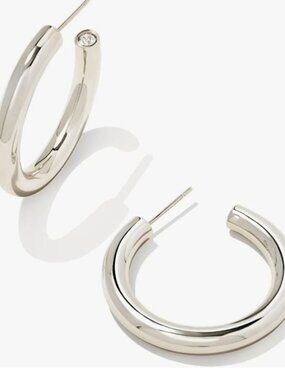 Kendra Scott Colette Hoope Earrings~Lot of 2~ Silver and Rose-Gold Plated Brass